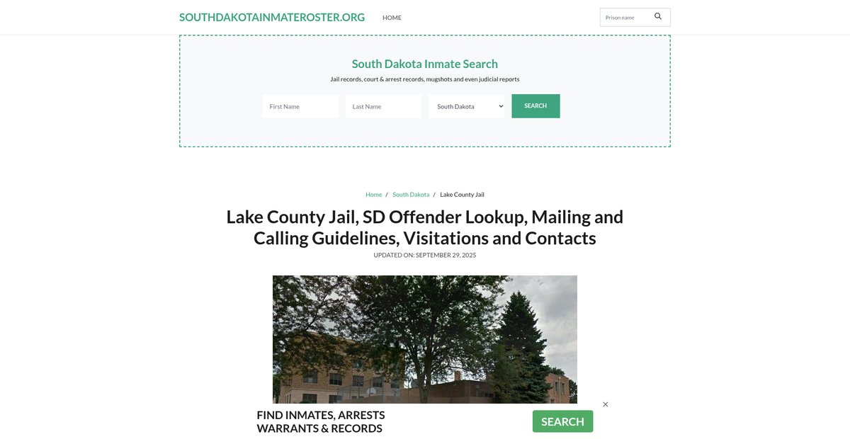 Preview of southdakotainmateroster.org