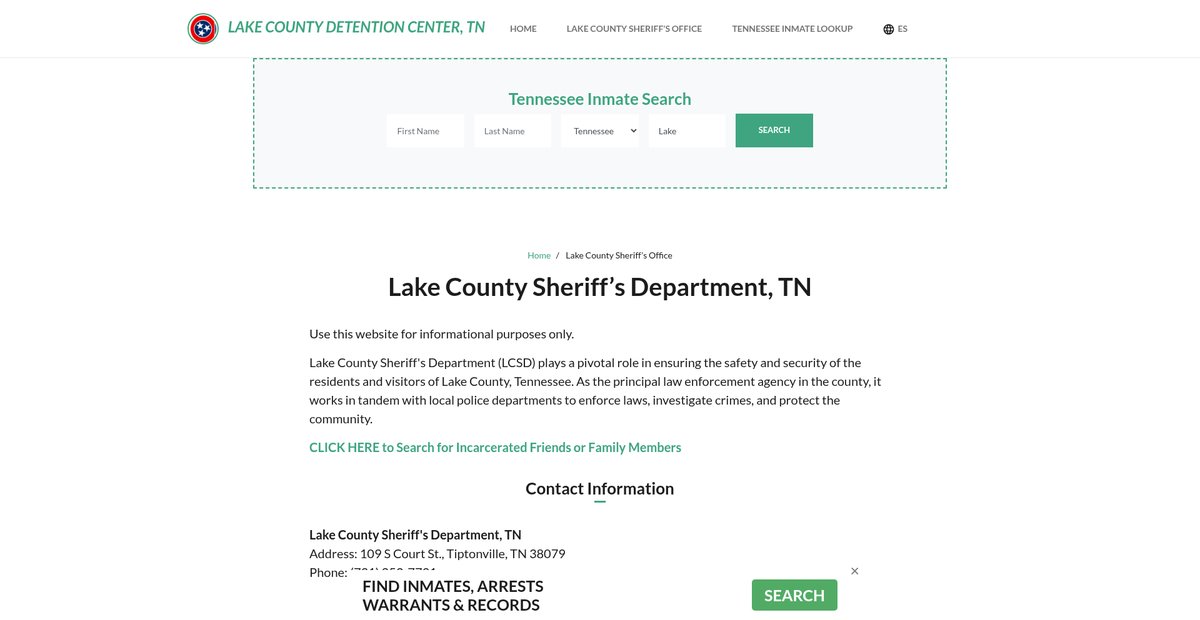 Preview of lakecountydetentiontn.org