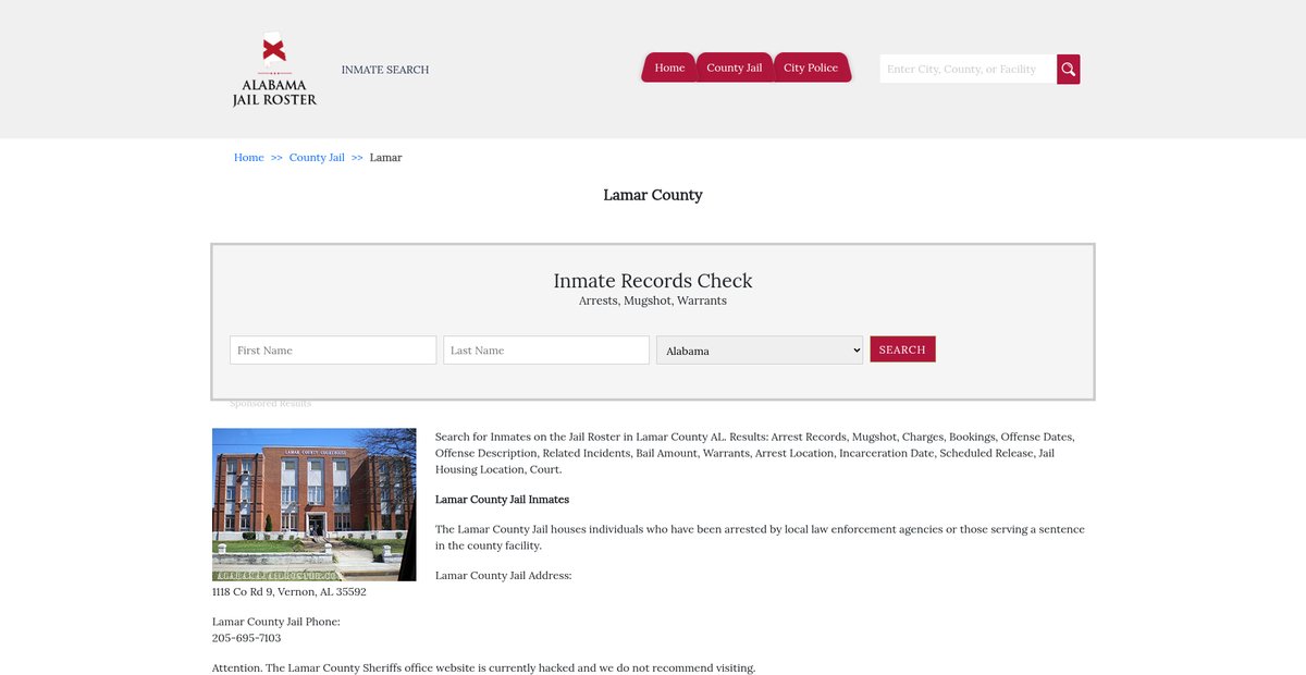 Preview of alabamajailroster.com