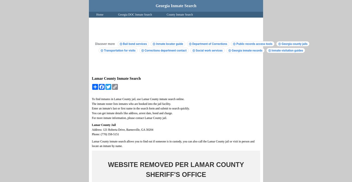 Preview of inmatesearchgeorgia.org