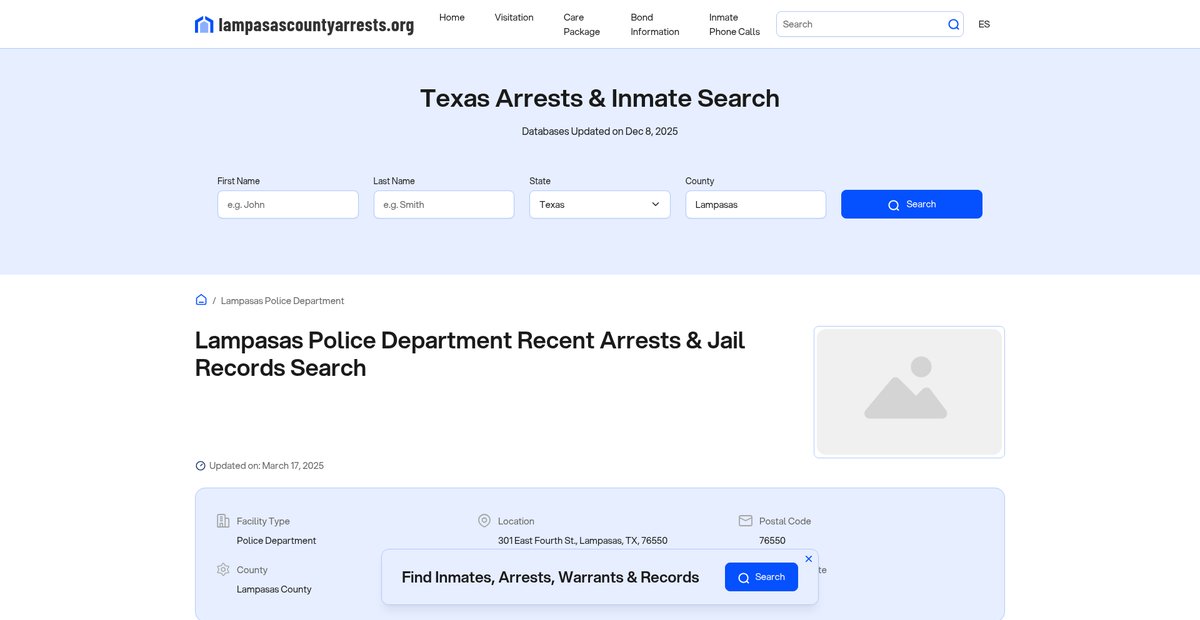 Preview of lampasascountyarrests.org