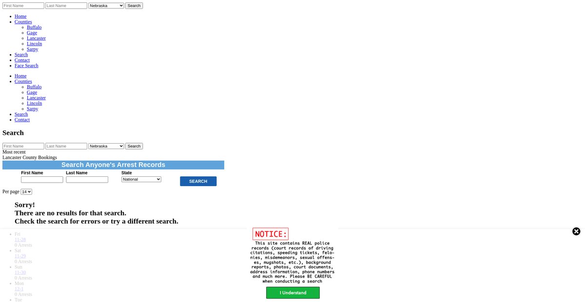 Preview of nebraska.arrests.org