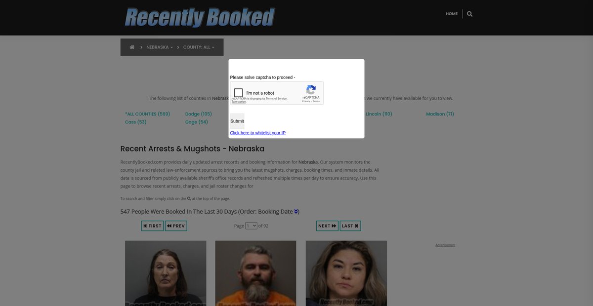 Preview of recentlybooked.com