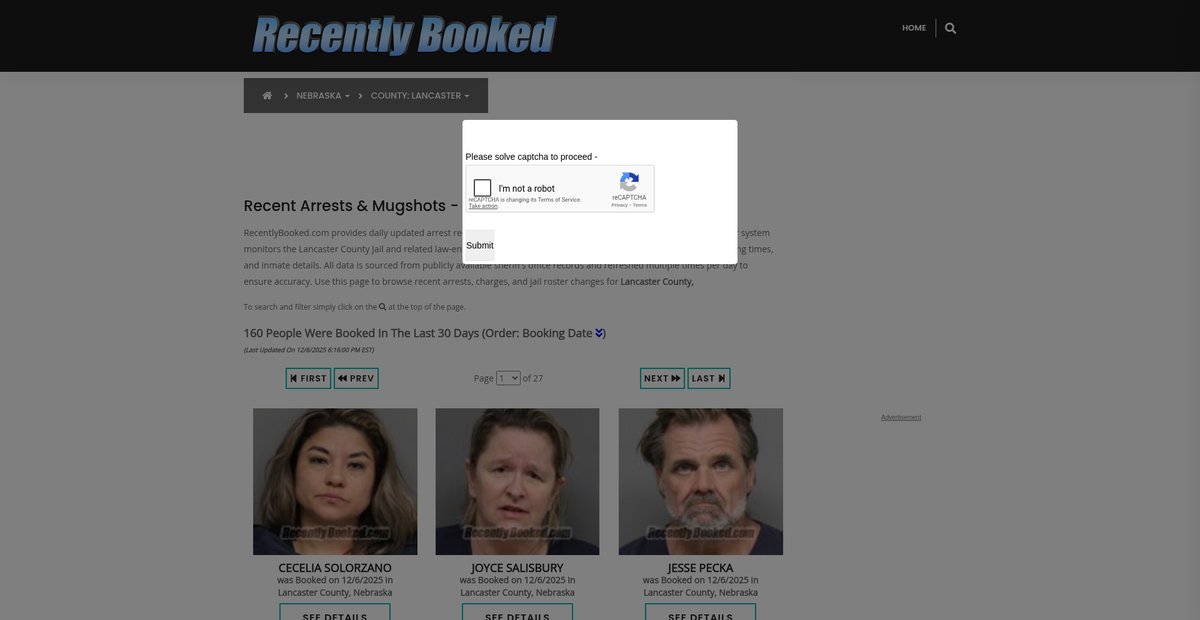 Preview of recentlybooked.com