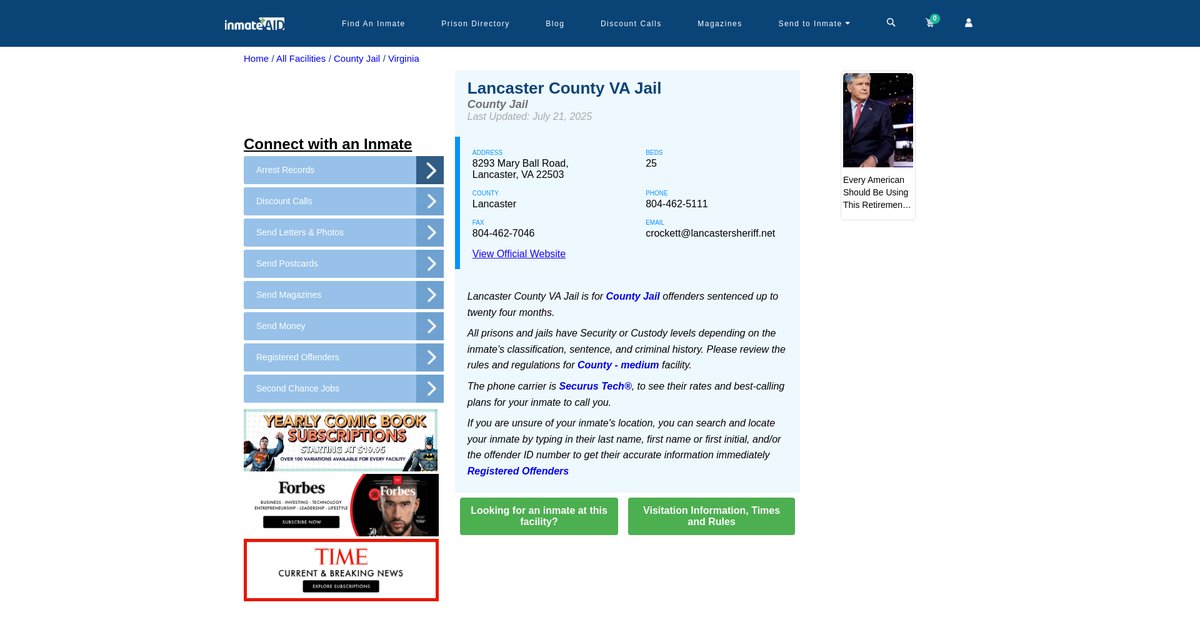 Preview of inmateaid.com