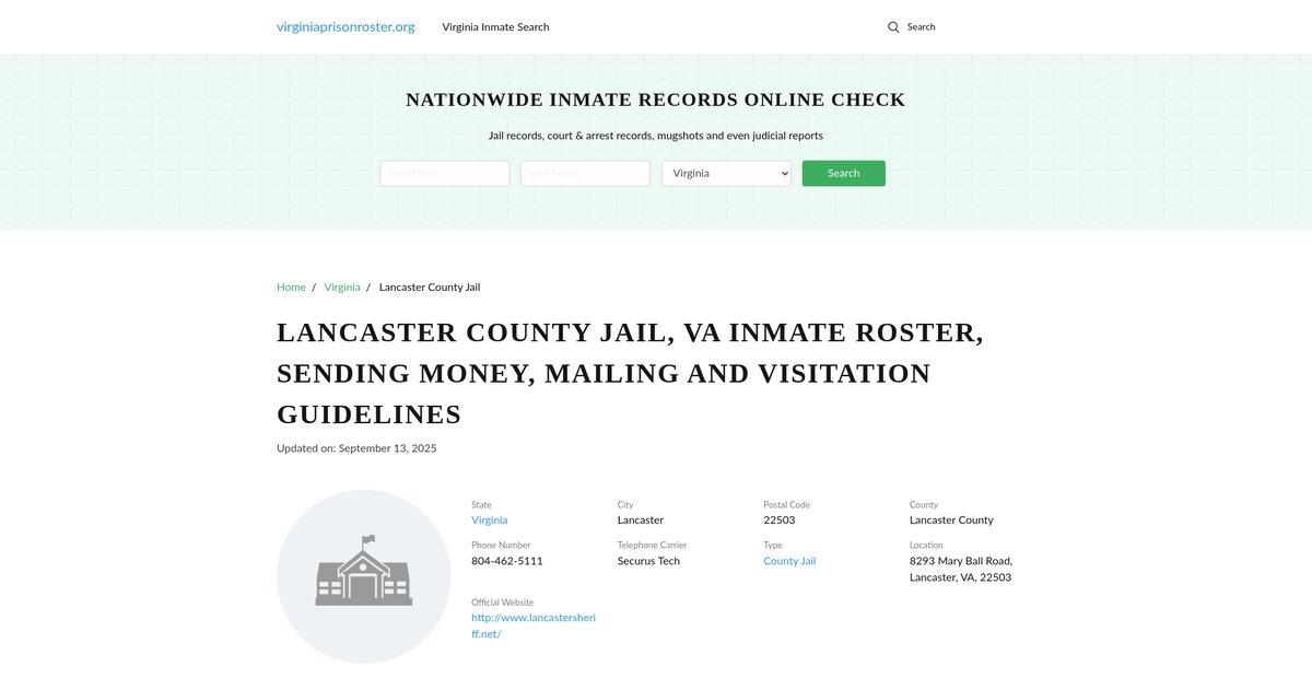 Preview of virginiaprisonroster.org