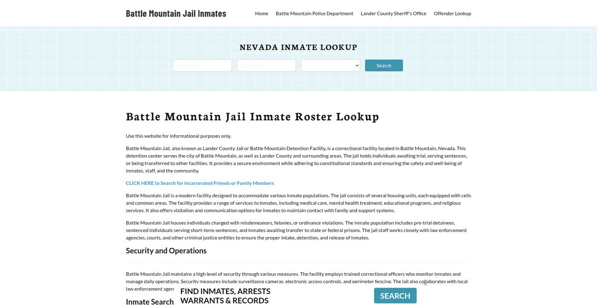 Preview of battlemountainjail.org