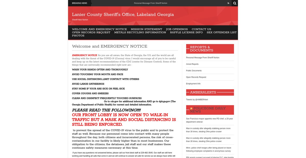 Preview of laniercountysheriff.com