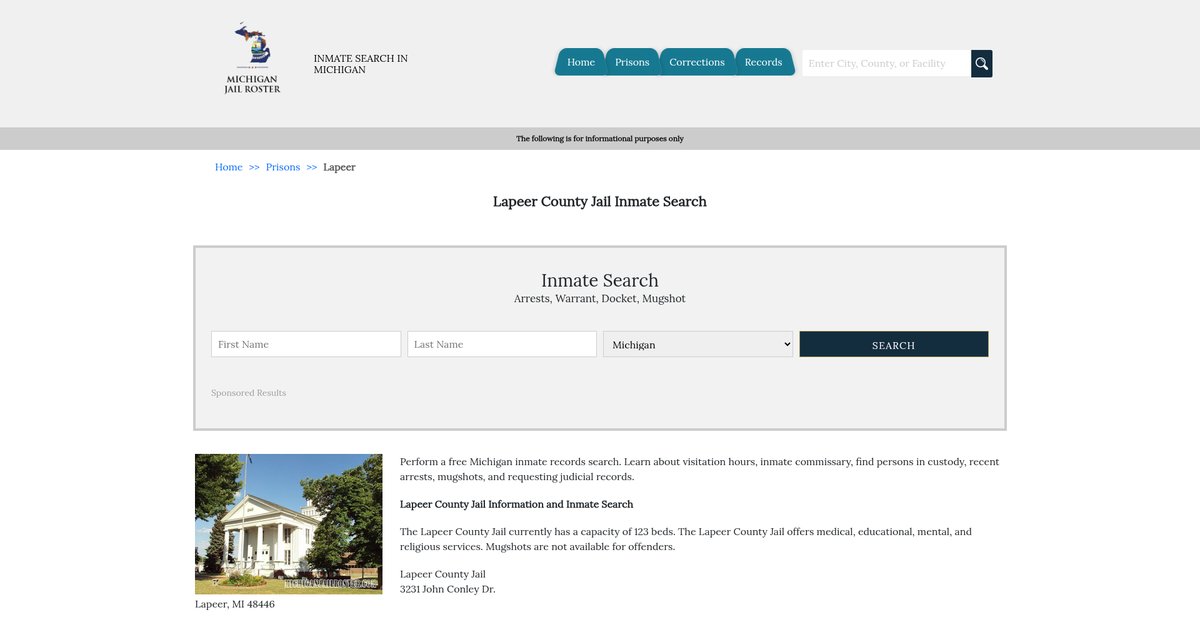 Preview of michiganjailroster.com