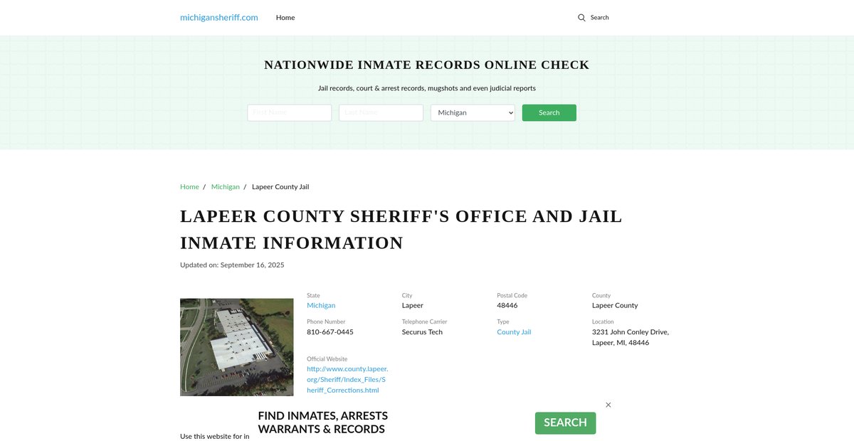 Preview of michigansheriff.com