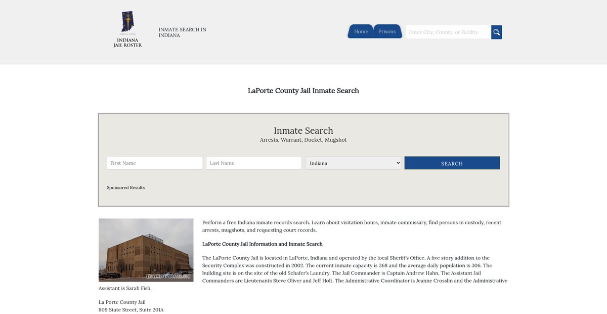 Preview of indianajailroster.com