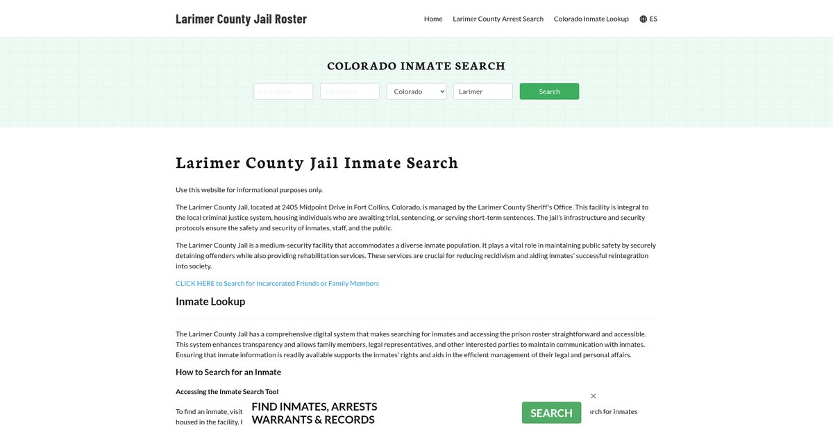 Preview of larimercountyjail.org