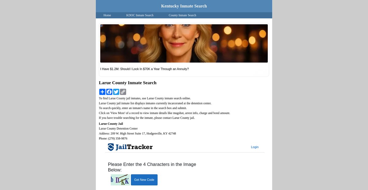 Preview of inmatesearchkentucky.org