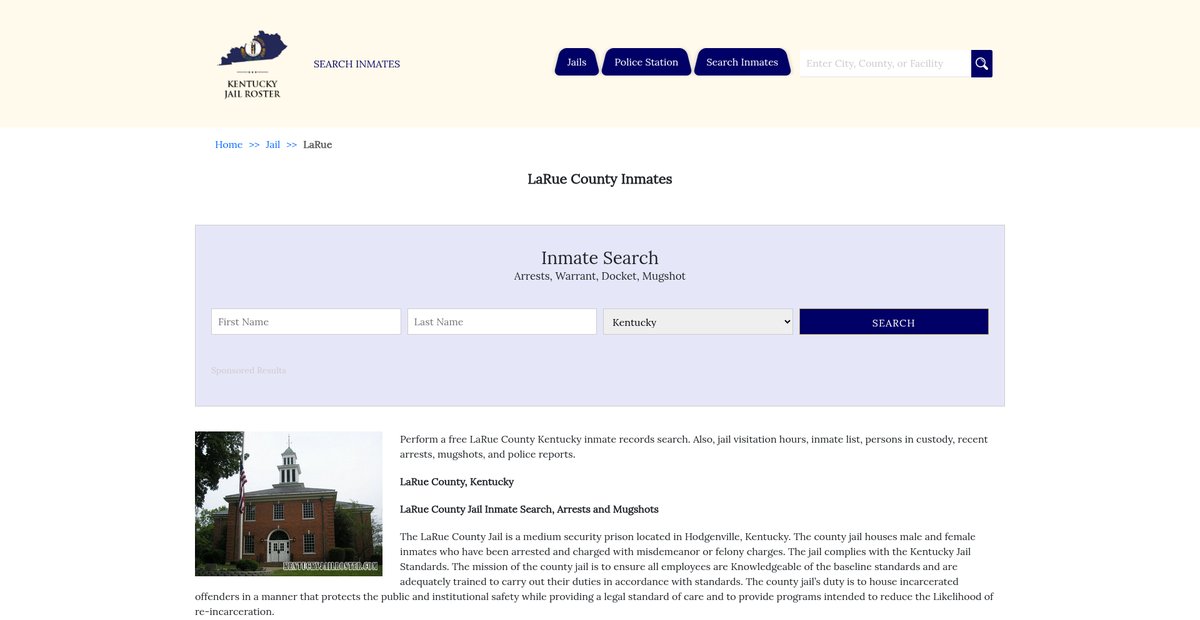 Preview of kentuckyjailroster.com