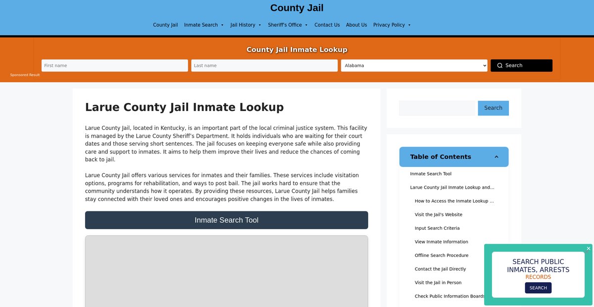 Preview of larue.countyjail.org
