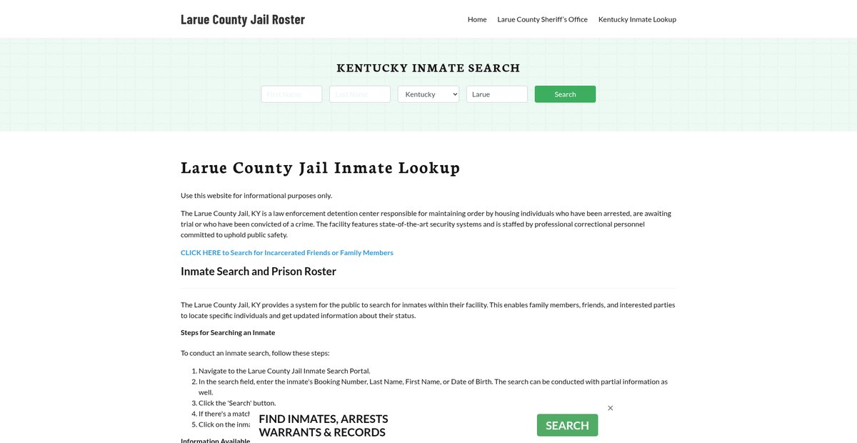 Preview of laruecountyjail.org