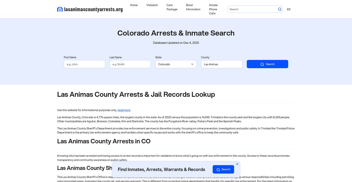 Preview of lasanimascountyarrests.org