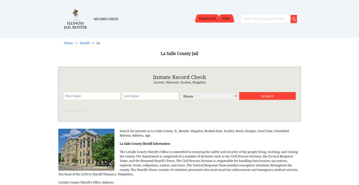 Preview of illinoisjailroster.com