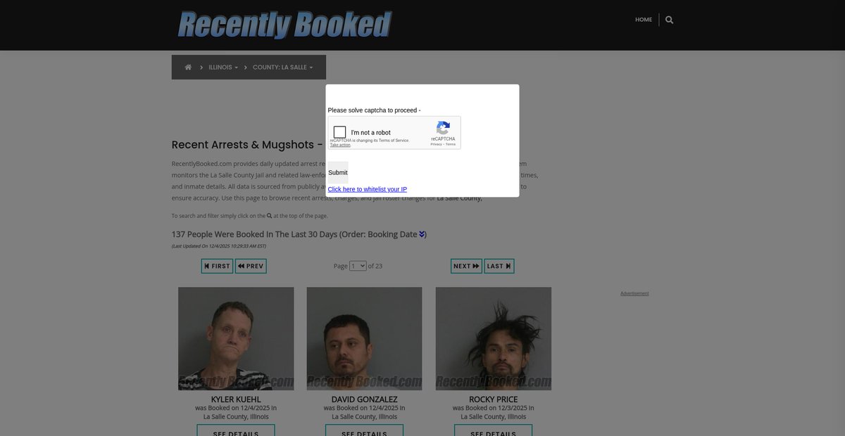 Preview of recentlybooked.com