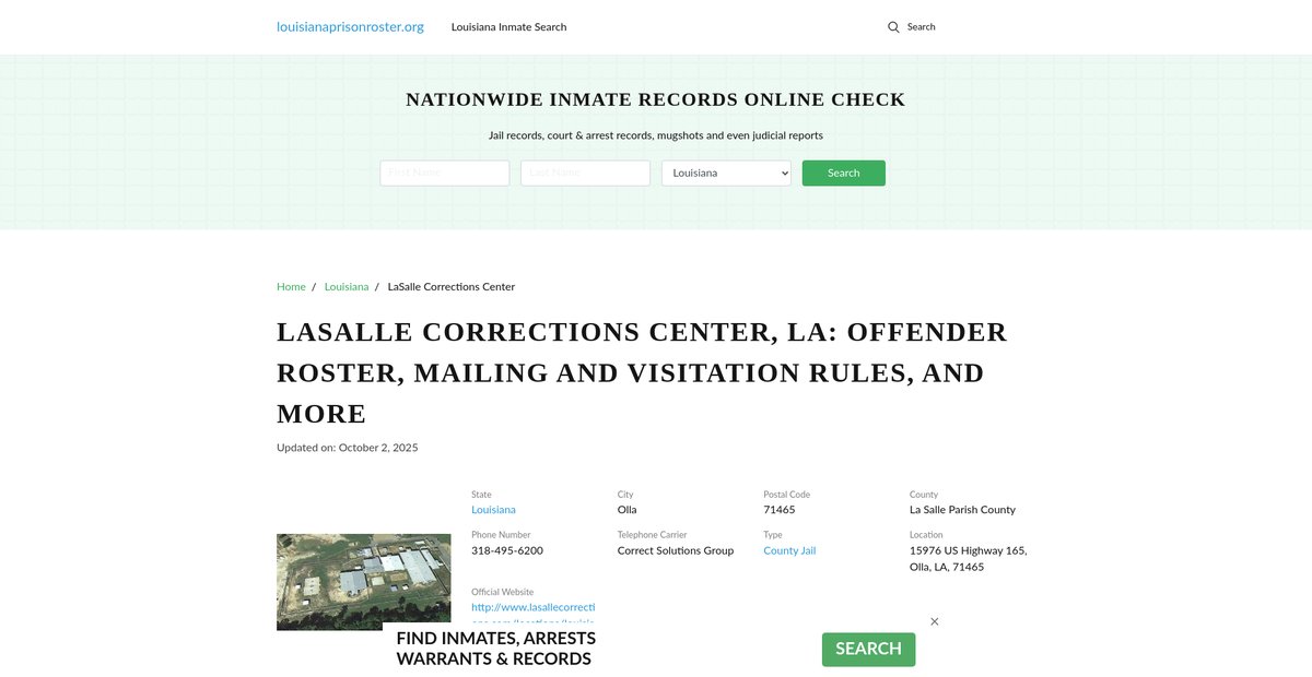 Preview of louisianaprisonroster.org