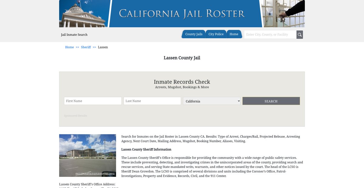 Preview of californiajailroster.com