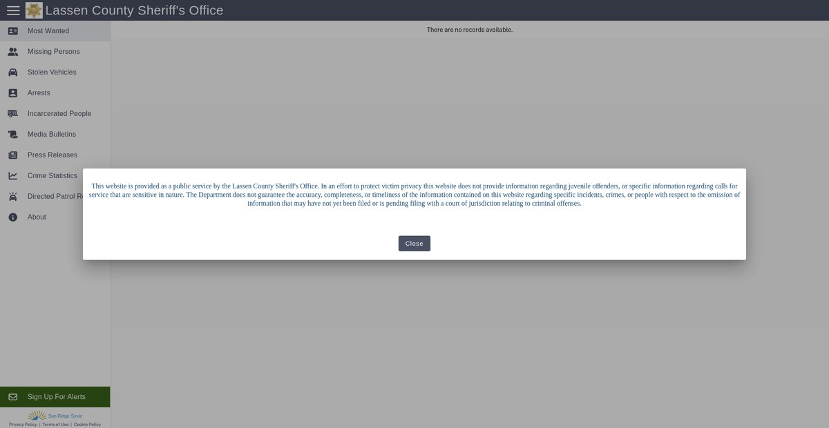 Preview of lassen.crimegraphics.com