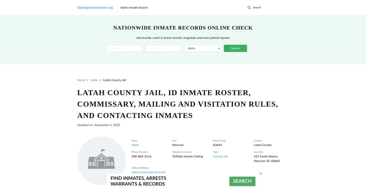 Preview of idahoprisonroster.org
