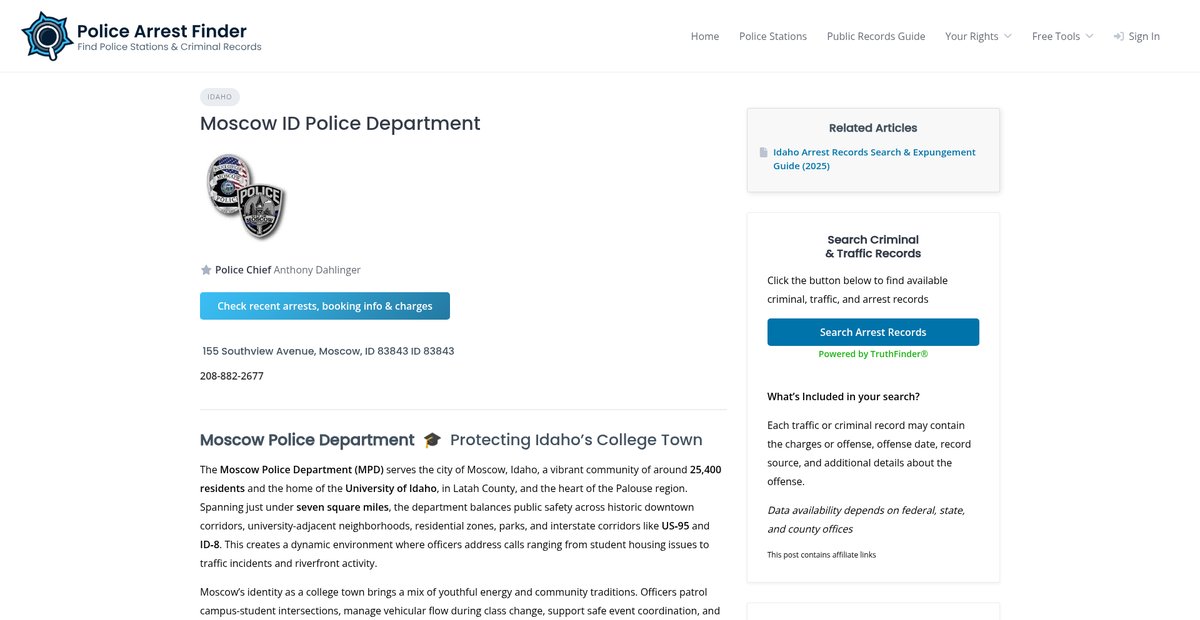 Preview of policearrestfinder.com