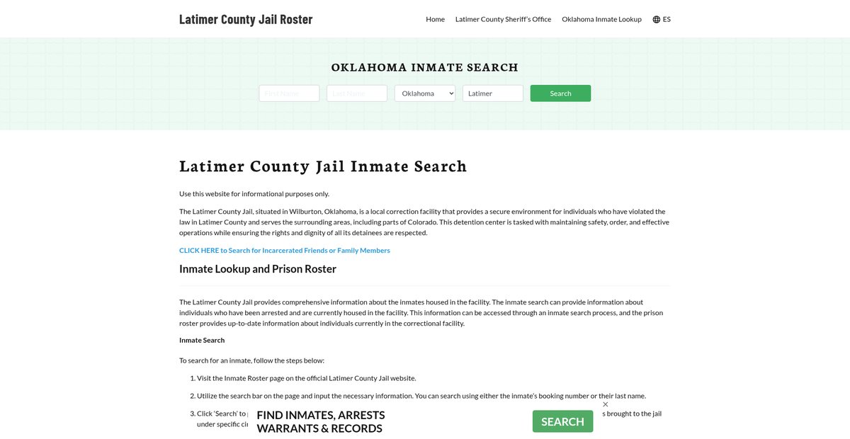 Preview of latimercountyjail.org