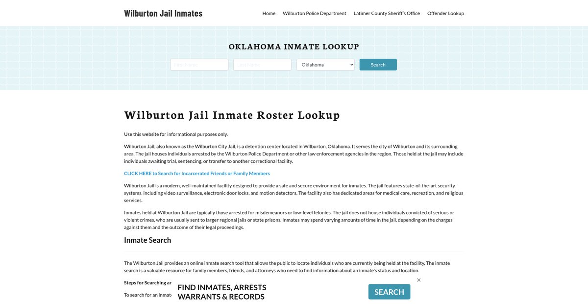 Preview of wilburtonjail.org