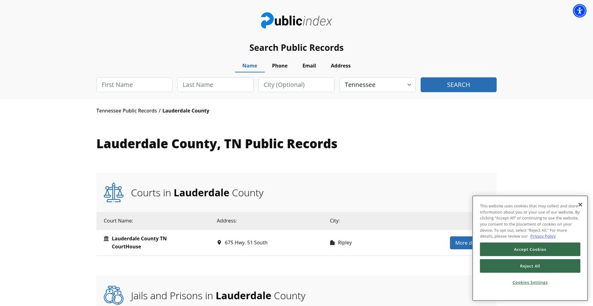 Preview of tennessee.thepublicindex.org