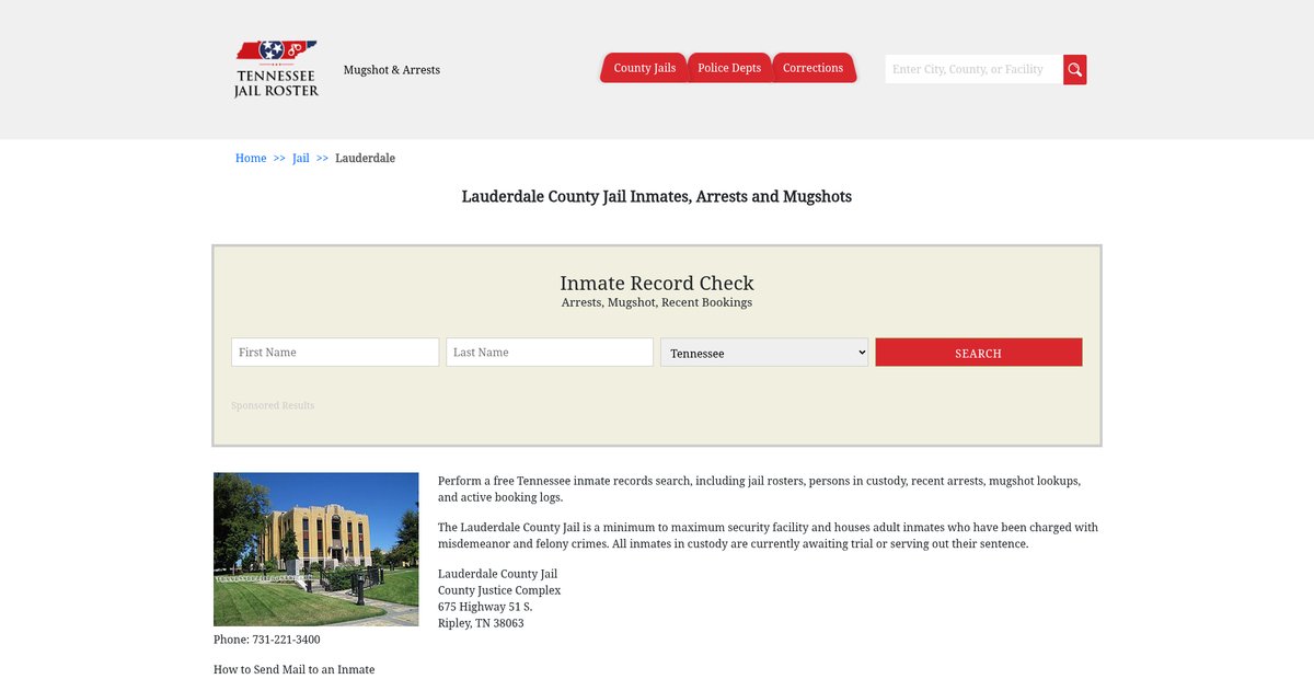 Preview of tennesseejailroster.com