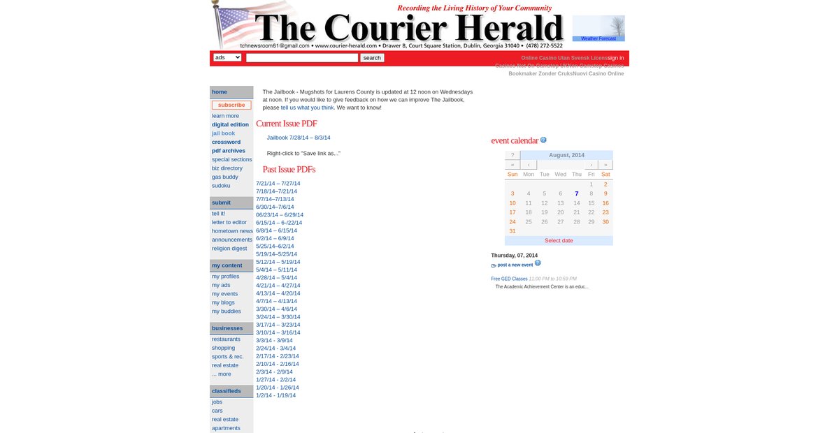 Preview of courier-herald.com