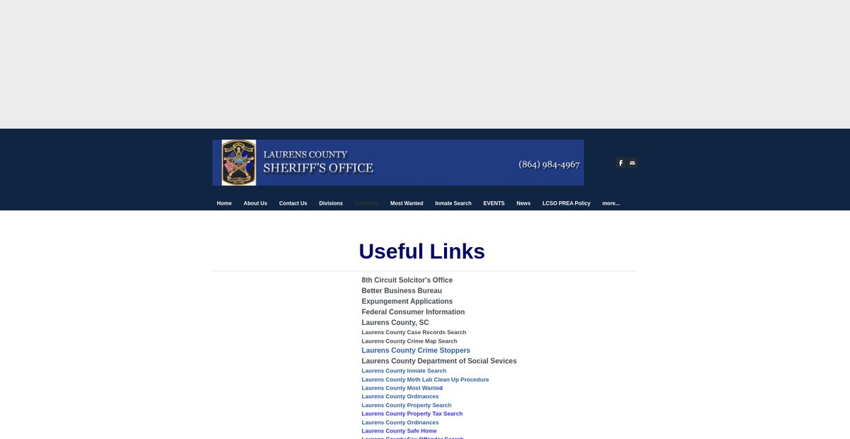 Preview of laurenssheriff.net