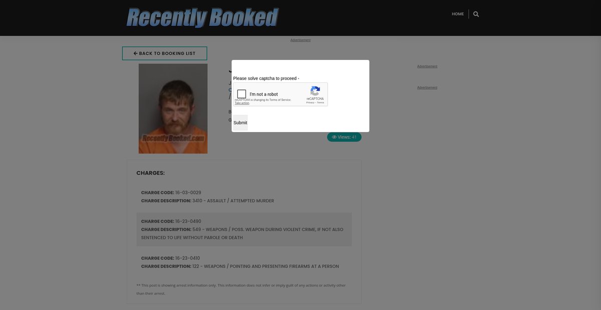 Preview of recentlybooked.com