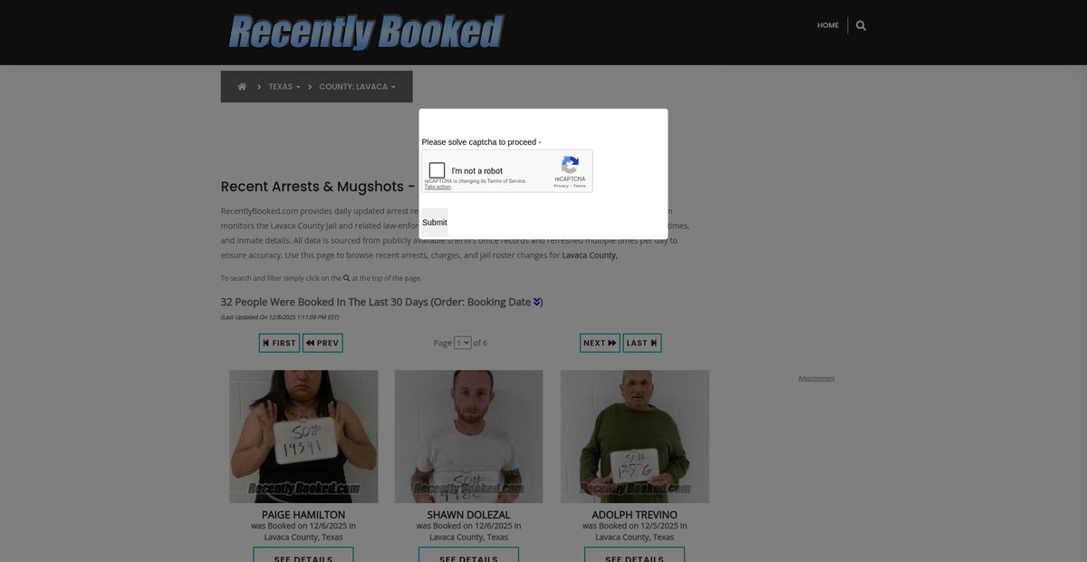 Preview of recentlybooked.com