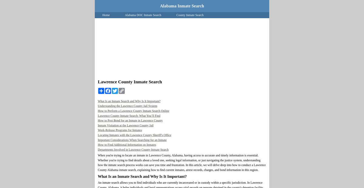 Preview of inmatesearchalabama.org