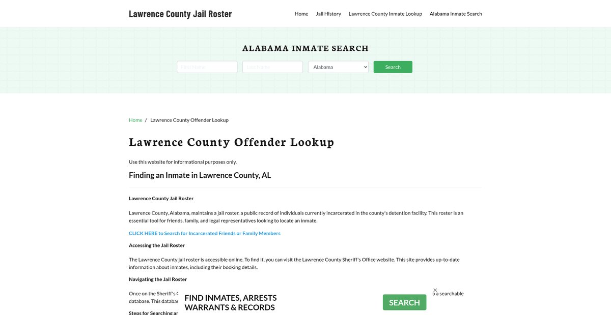 Preview of lawrencecosheriffal.org