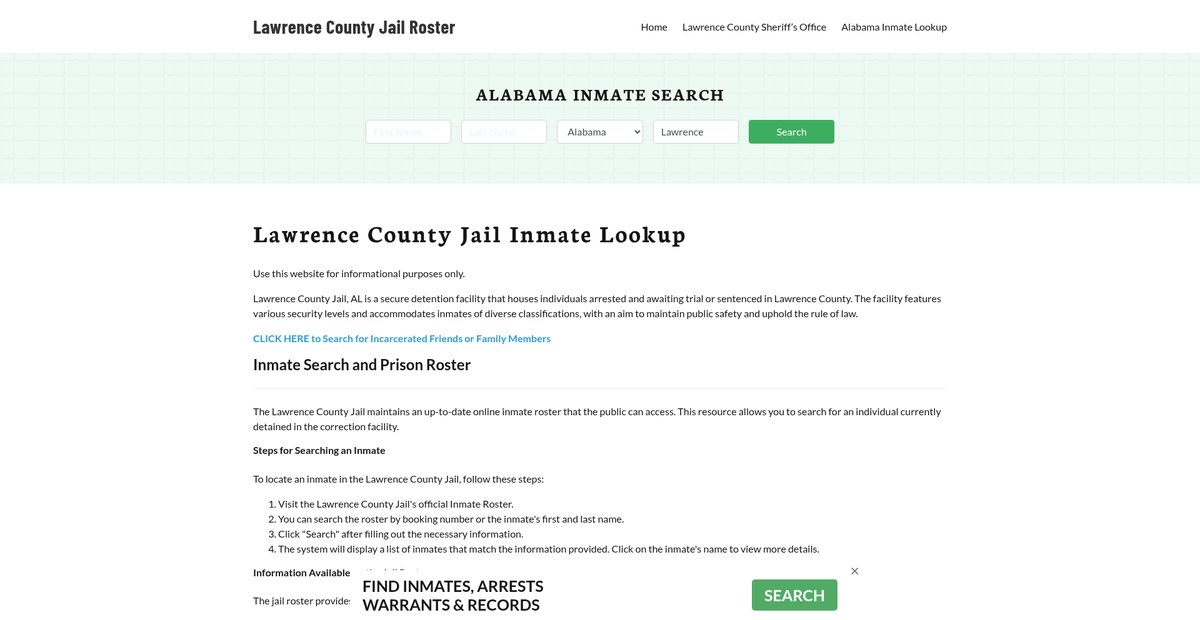 Preview of lawrencecountyjail.org