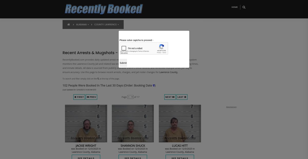 Preview of recentlybooked.com