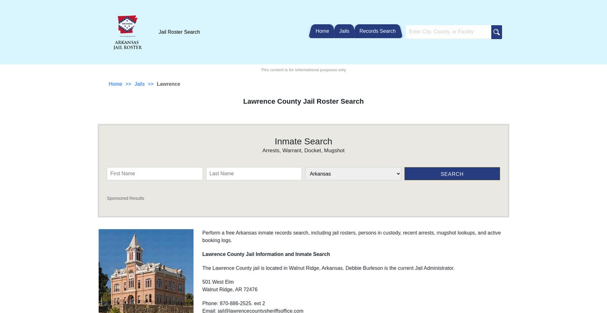 Preview of arkansasjailroster.com