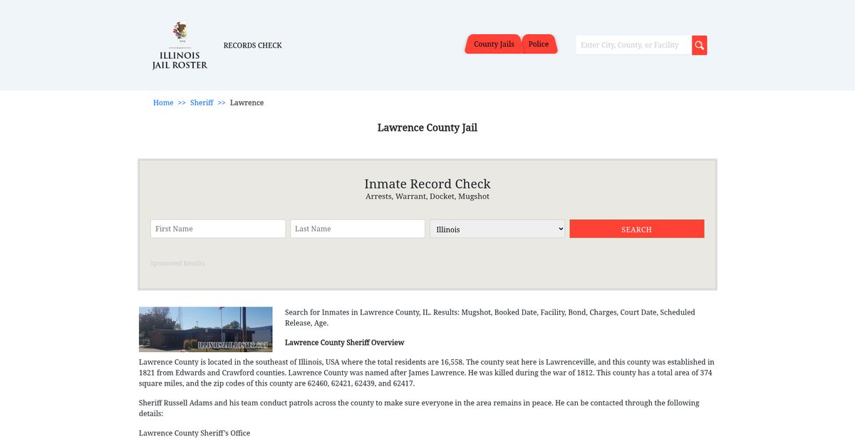 Preview of illinoisjailroster.com
