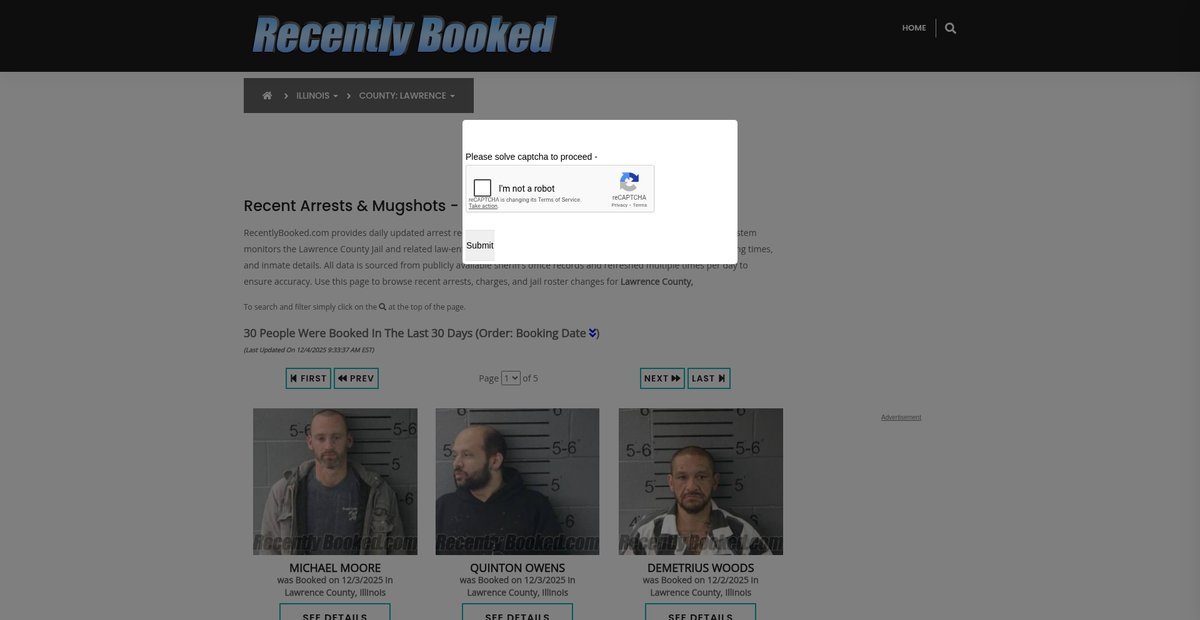 Preview of recentlybooked.com