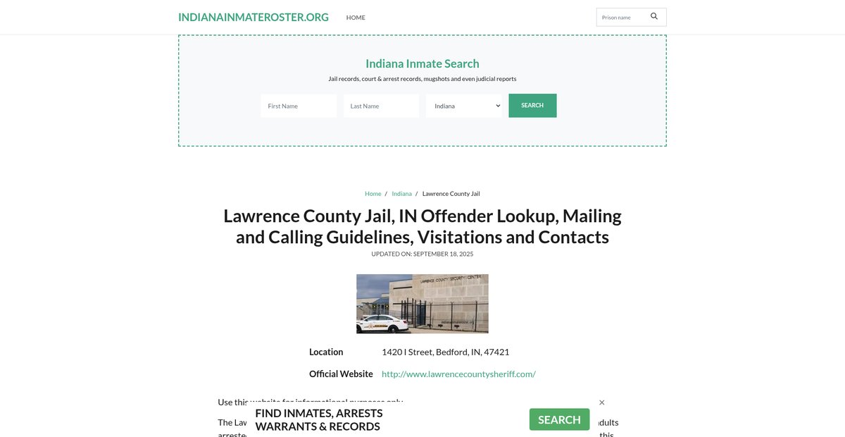 Preview of indianainmateroster.org