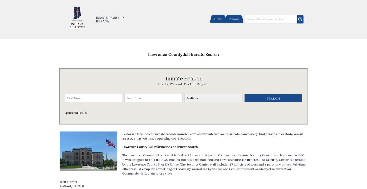 Preview of indianajailroster.com