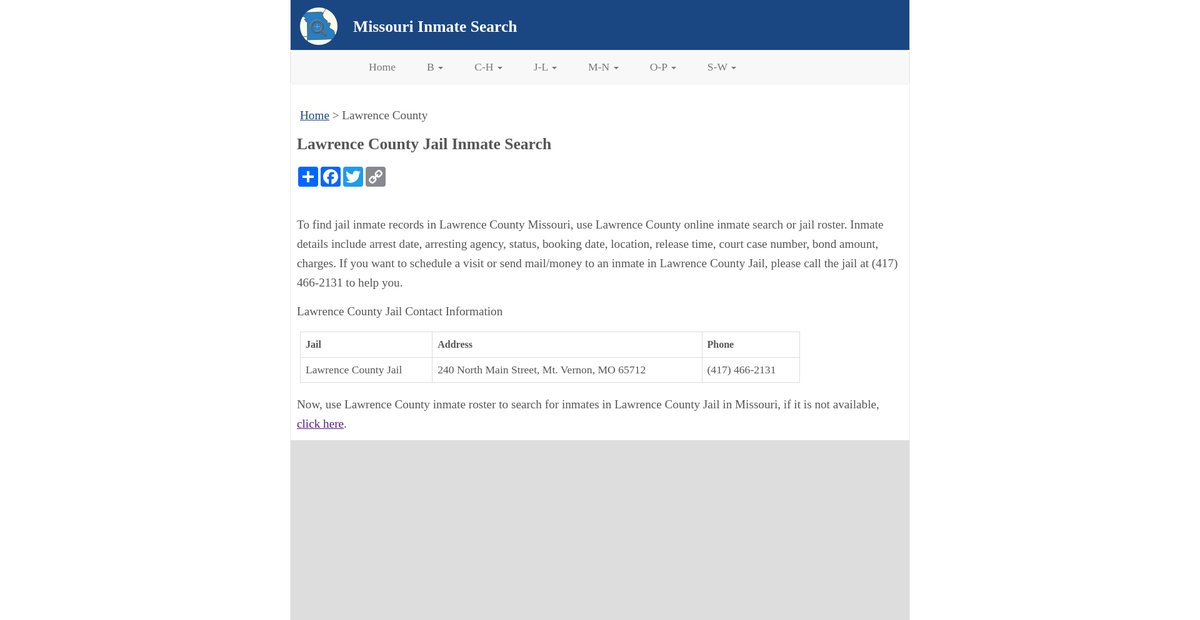 Preview of inmatesearchmo.org