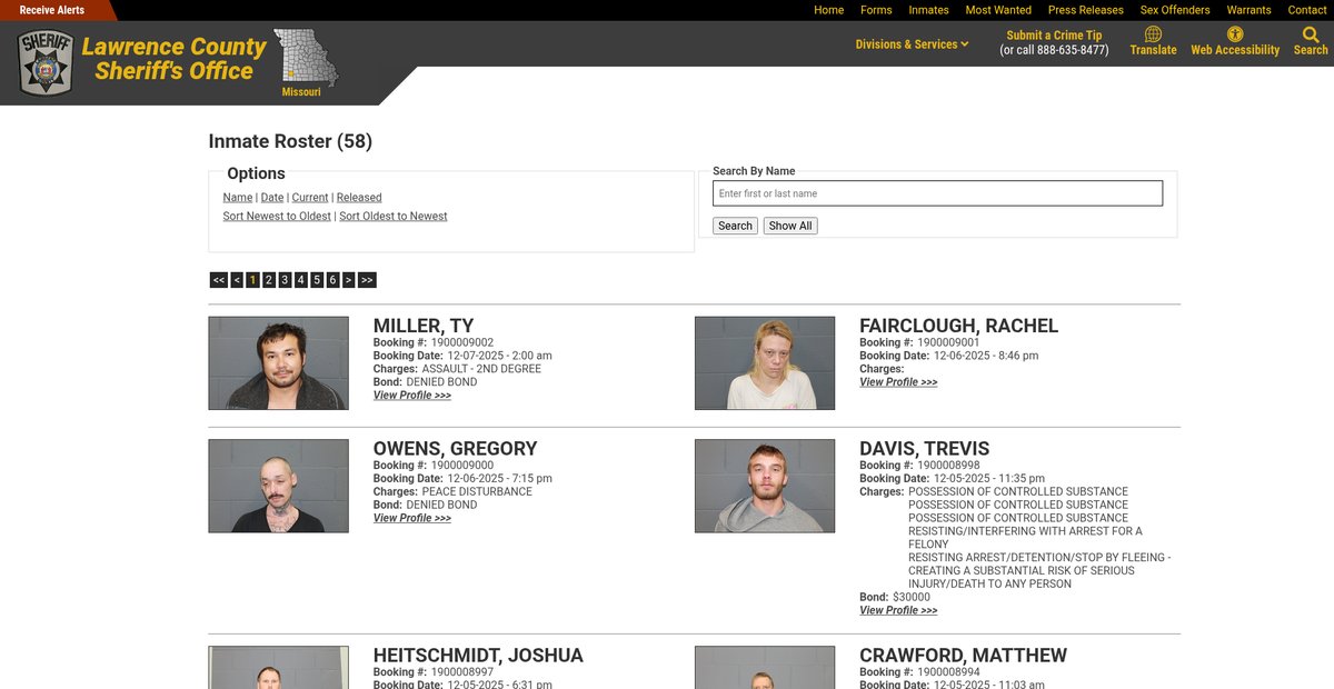 Preview of lawrencecosheriff.com