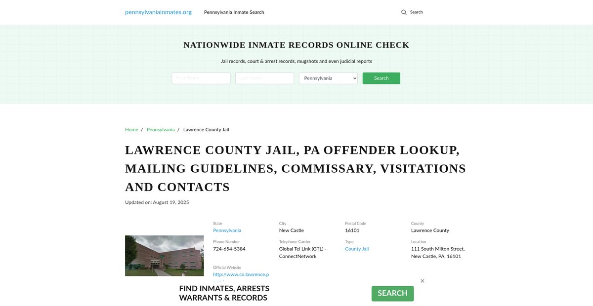 Preview of pennsylvaniainmates.org