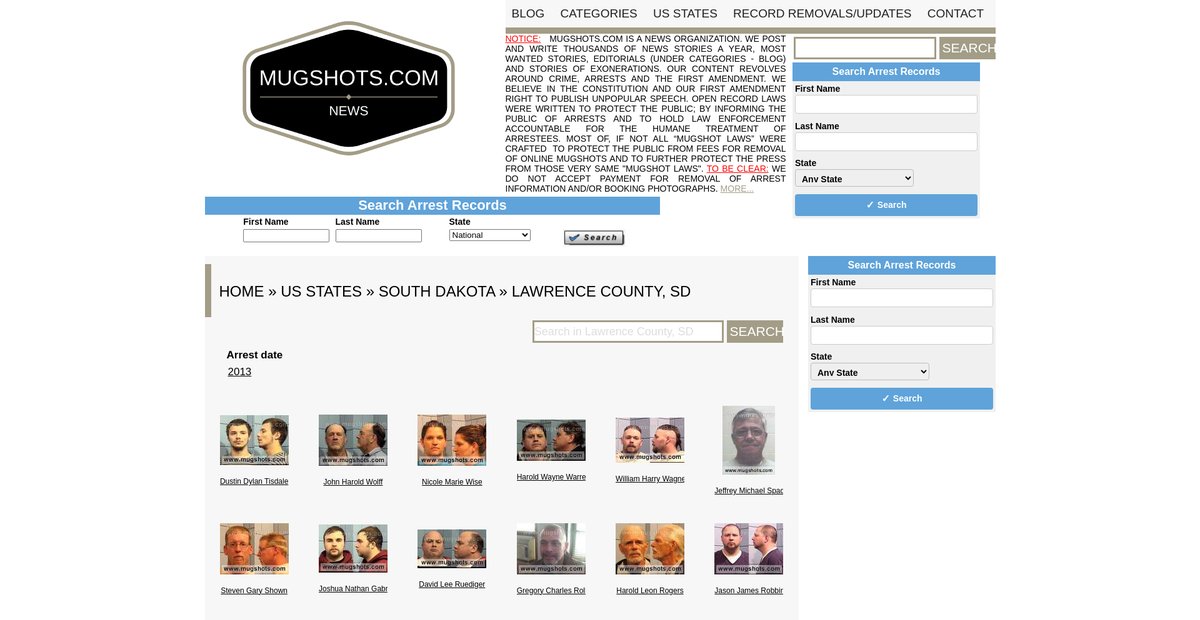 Preview of mugshots.com