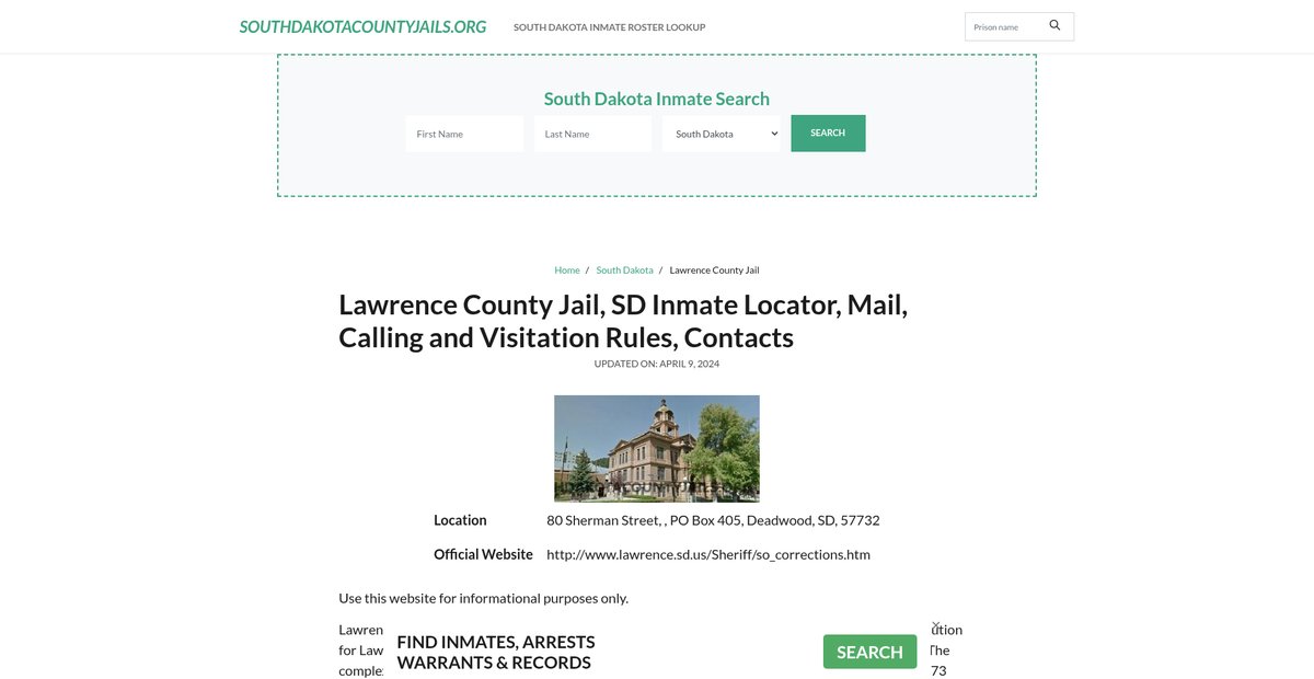 Preview of southdakotacountyjails.org